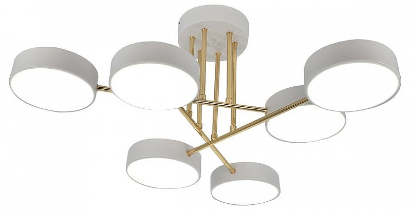 Люстра на штанге Escada Rune 10262/6LED цвет плафона/подвески Белый, цвет арматуры Белый, Золото