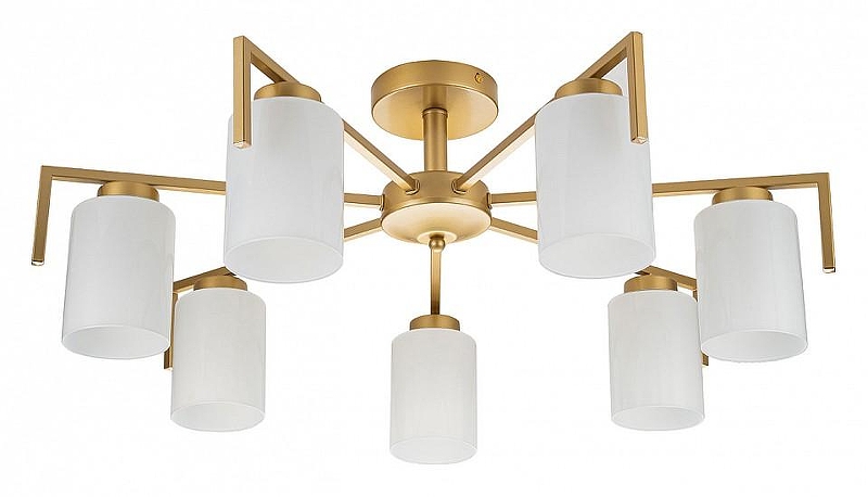Люстра на штанге Escada Style 1142/7P Gold цвет плафона/подвески Белый, цвет арматуры Золото
