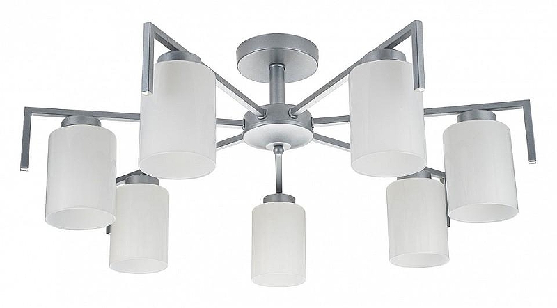 Люстра на штанге Escada Style 1142/7P Silver цвет плафона/подвески Белый, цвет арматуры Серебро