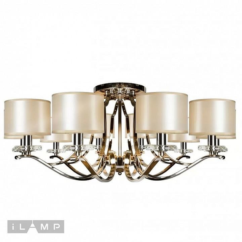 Люстра на штанге iLamp London 88389/10 CR цвет плафона/подвески Белый, цвет арматуры Хром