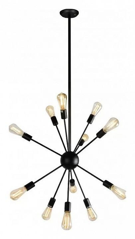 Люстра на штанге iLamp Spider Loft209-12B цвет арматуры Черный