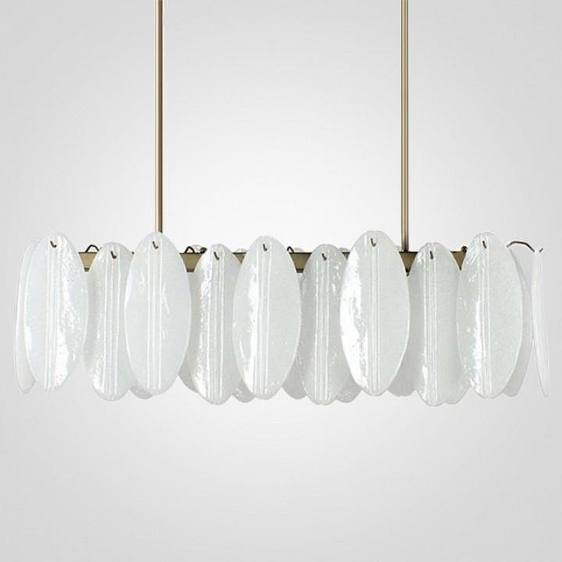 Люстра на штанге Imperiumloft Angel Style Italian Murano Glass 40,252 цвет плафона/подвески Белый, цвет арматуры Латунь