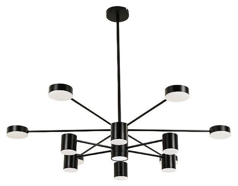 Люстра на штанге Kink Light Мекли 07649-13D,19 цвет плафона/подвески Черный, цвет арматуры Черный