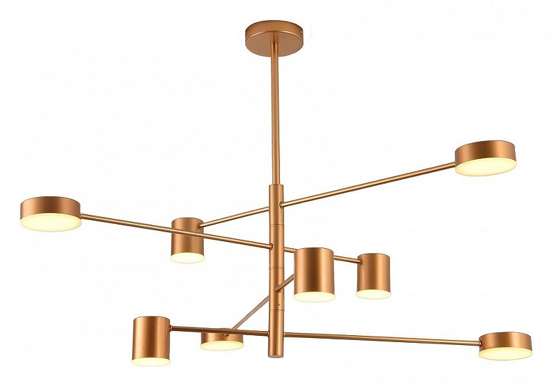 Люстра на штанге Kink Light Мекли 07650-8,33 (3000К) цвет плафона/подвески Золото, цвет арматуры Золото