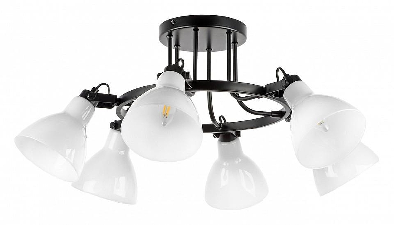 Люстра на штанге Lightstar Acrobata 761060 цвет плафона/подвески Белый, цвет арматуры Черный