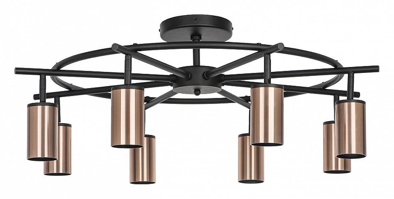 Люстра на штанге Lightstar Rullo LR718308 цвет плафона/подвески Медь, цвет арматуры Черный