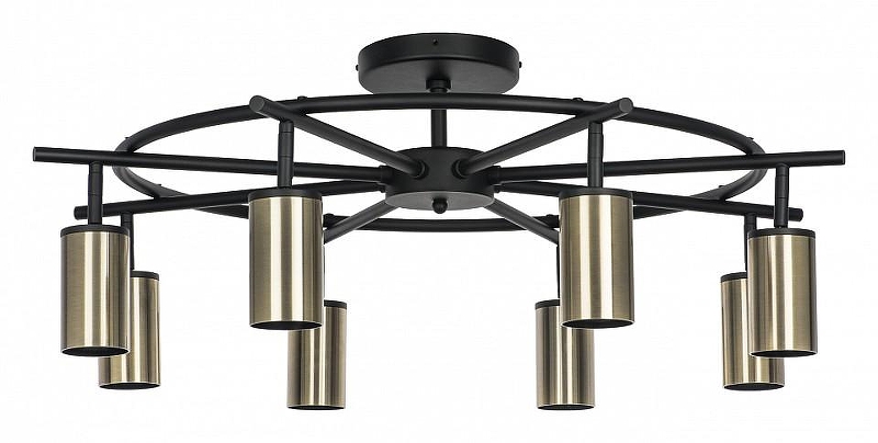 Люстра на штанге Lightstar Rullo LR718318 цвет плафона/подвески Бронза, цвет арматуры Черный
