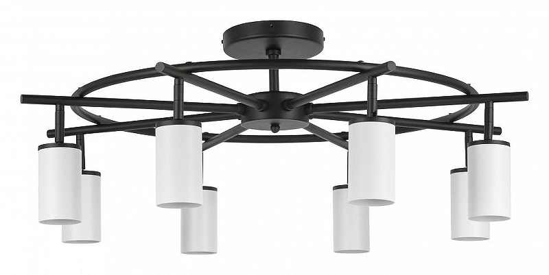Люстра на штанге Lightstar Rullo LR718368 цвет плафона/подвески Белый, цвет арматуры Черный