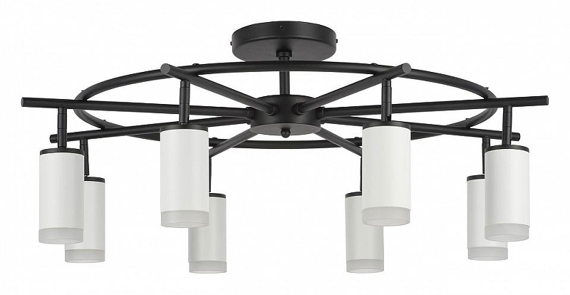 Люстра на штанге Lightstar Rullo LR7183680 цвет плафона/подвески Белый, цвет арматуры Черный