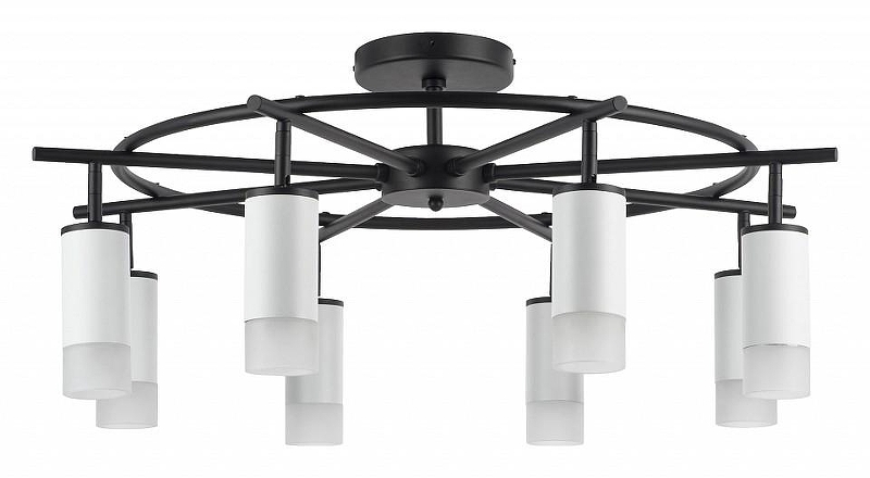 Люстра на штанге Lightstar Rullo LR7183681 цвет плафона/подвески Белый, цвет арматуры Черный