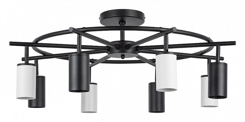 Люстра на штанге Lightstar Rullo LR718374364 цвет плафона/подвески Белый, Черный, цвет арматуры Черный