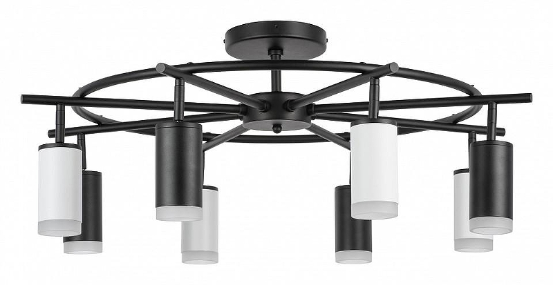 Люстра на штанге Lightstar Rullo LR7183743640 цвет плафона/подвески Белый, Черный, цвет арматуры Черный