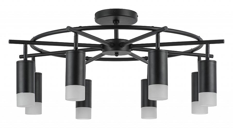 Люстра на штанге Lightstar Rullo LR7183781 цвет плафона/подвески Прозрачный, Хром, цвет арматуры Черный
