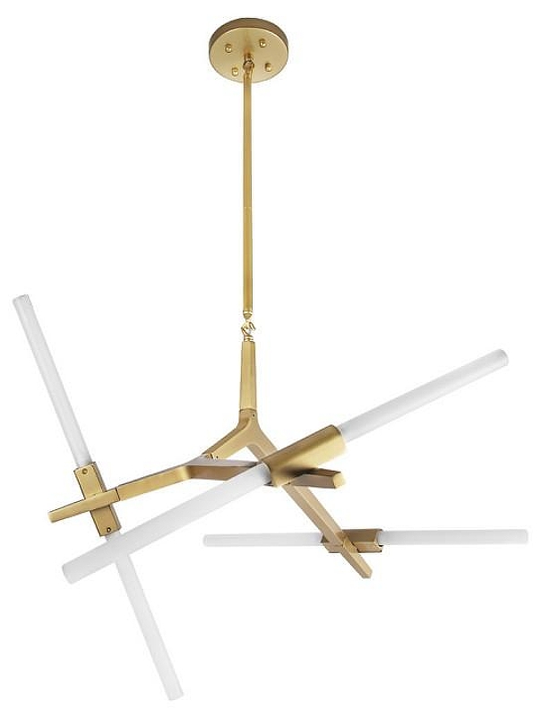 Люстра на штанге Loft it Agnes 10399/6 GD цвет плафона/подвески Белый, цвет арматуры Золото