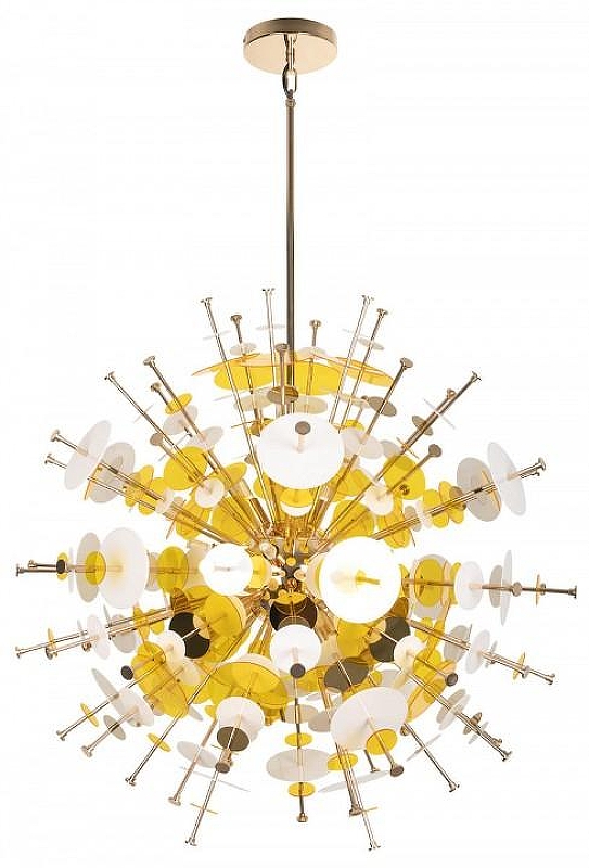 Люстра на штанге Loft it Aven1r 10137/720 Gold цвет плафона/подвески Белый, Желтый, Золото, цвет арматуры Золото