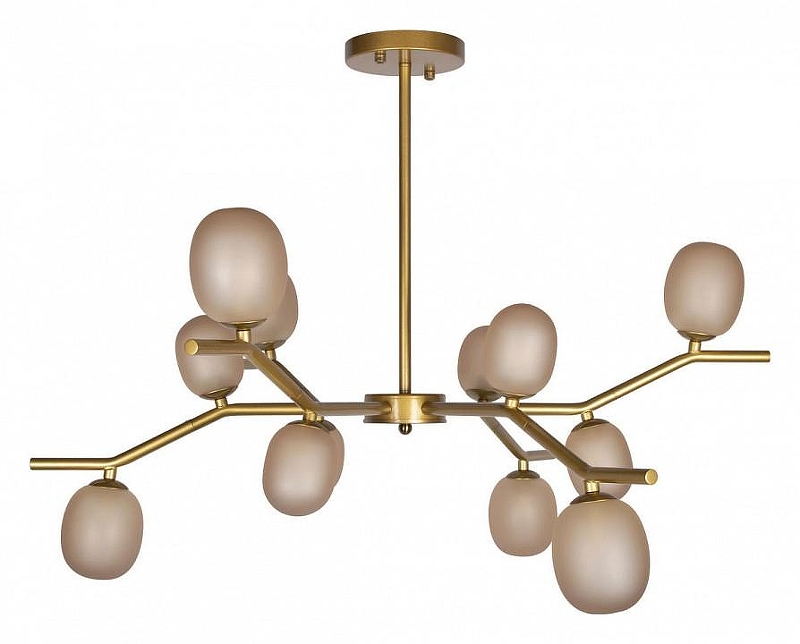 Люстра на штанге Loft it Sakura 10212/12 Gold цвет плафона/подвески Оранжевый, цвет арматуры Золото