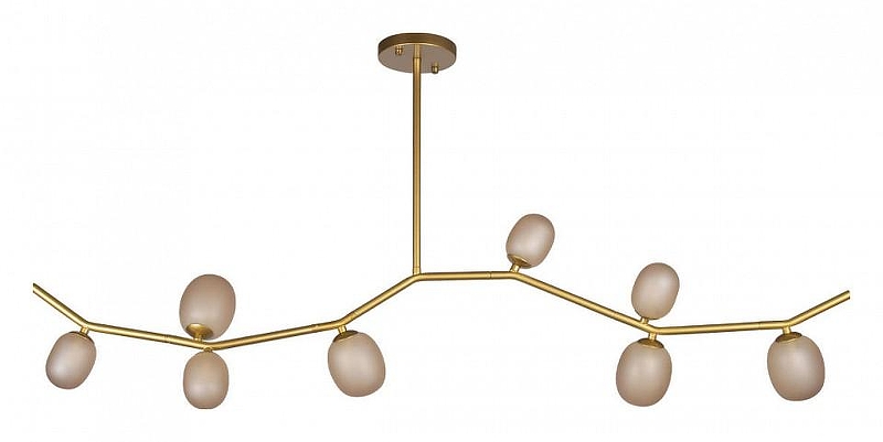 Люстра на штанге Loft it Sakura 10212/8L Gold цвет плафона/подвески Янтарный, цвет арматуры Золото