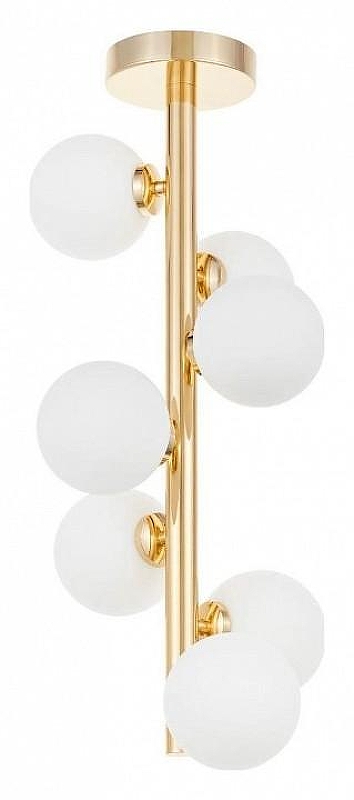 Люстра на штанге LUMINA DECO Marsiada LDC 6033-7 F.GD цвет плафона/подвески Белый, цвет арматуры Золото