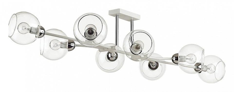 Люстра на штанге Lumion Alana 4517/8C цвет плафона/подвески Прозрачный, цвет арматуры Белый