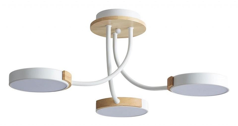 Люстра на штанге Lumion Arley 5654/54CL цвет плафона/подвески Белый, цвет арматуры Белый, Коричневый