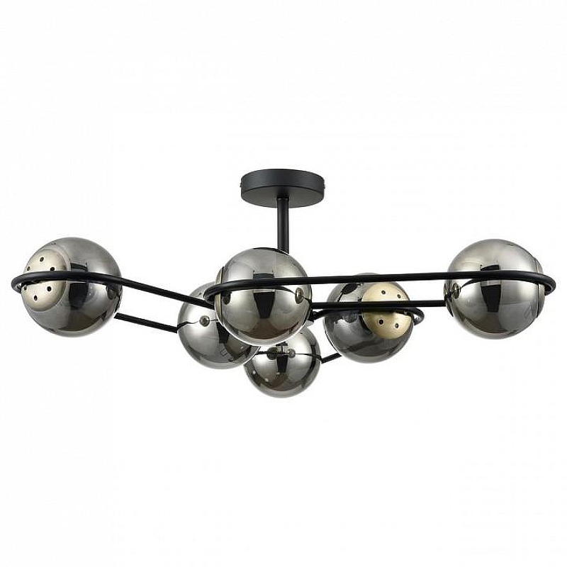 Люстра на штанге Lumion CAMILIE 8060/6C цвет плафона/подвески Светло-серый, цвет арматуры Черный