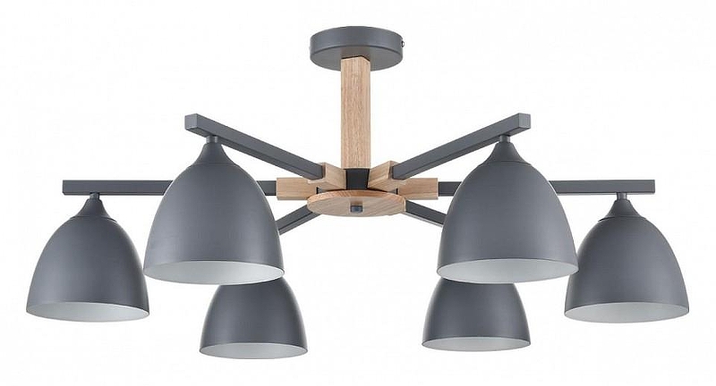 Люстра на штанге Lumion Colange 8096/6C цвет плафона/подвески Серый, цвет арматуры Серый
