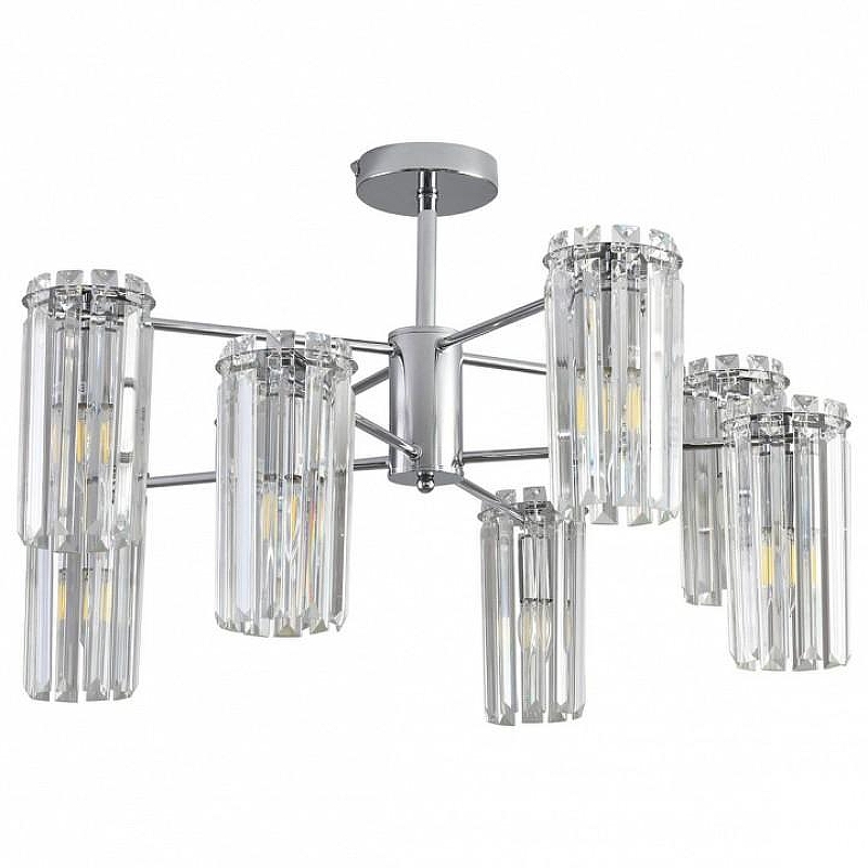 Люстра на штанге Lumion FAVLA 8348/8C цвет плафона/подвески Прозрачный, цвет арматуры Хром