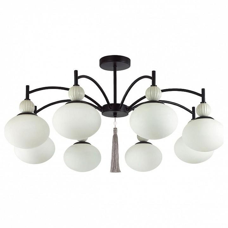 Люстра на штанге Lumion GLORIYA 8273/8C цвет плафона/подвески Белый, цвет арматуры Серый, Черный