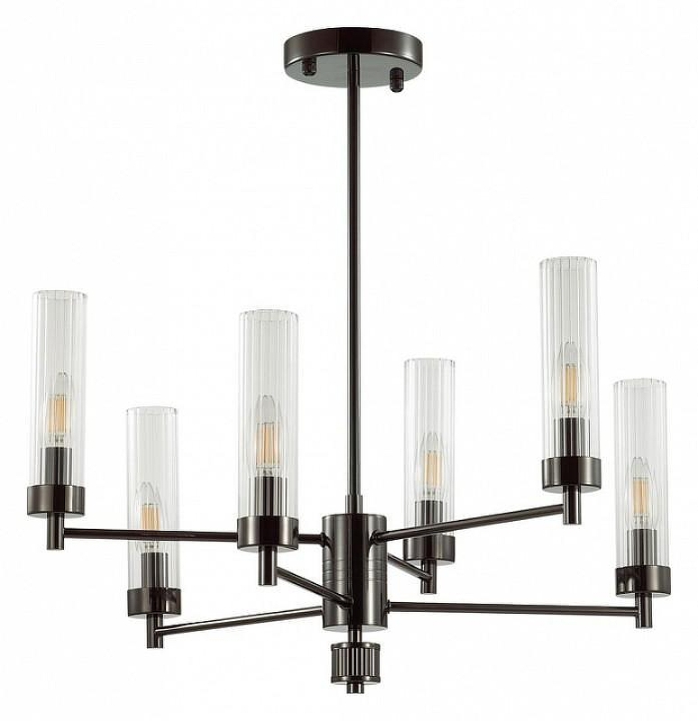 Люстра на штанге Lumion Kamilla 5275/6C цвет плафона/подвески Прозрачный, цвет арматуры Хром