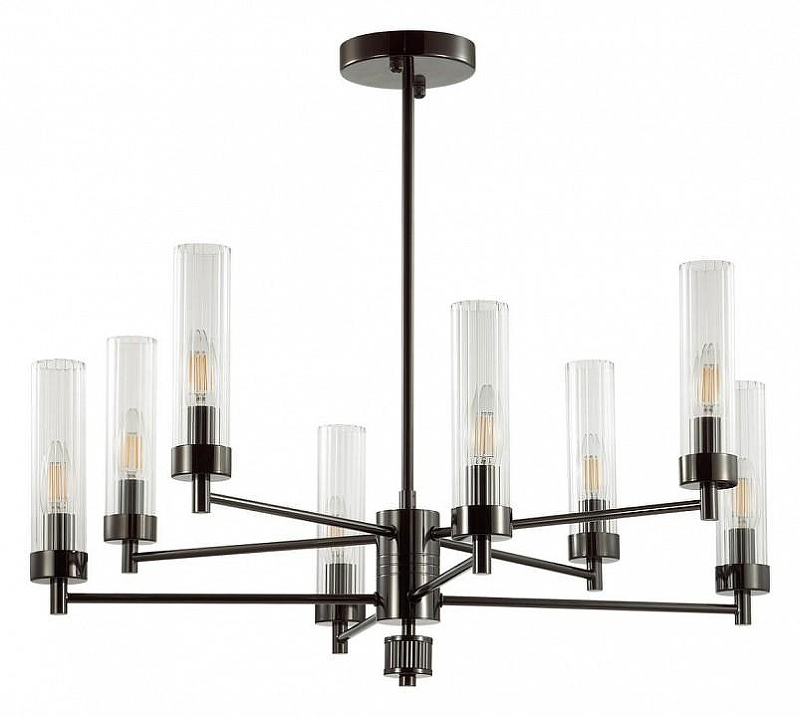Люстра на штанге Lumion Kamilla 5275/8C цвет плафона/подвески Прозрачный, цвет арматуры Хром