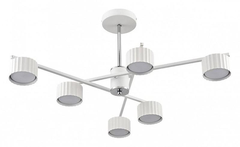 Люстра на штанге Lumion Karina 8241/6C цвет плафона/подвески Белый, цвет арматуры Белый, Хром
