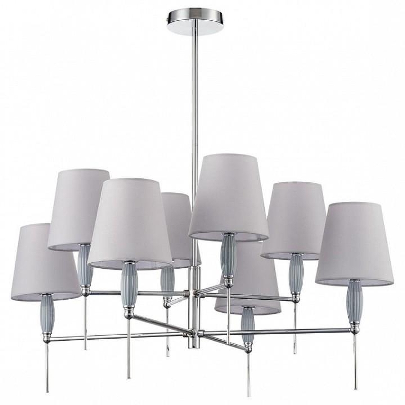 Люстра на штанге Lumion KARMEN 8279/8 цвет плафона/подвески Серый, цвет арматуры Хром