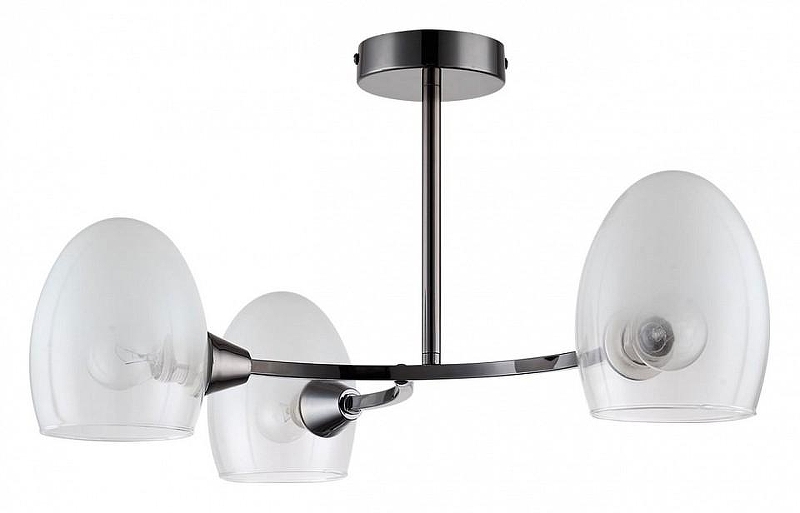 Люстра на штанге Lumion Kendall 6513/3C цвет плафона/подвески Белый, цвет арматуры Черный