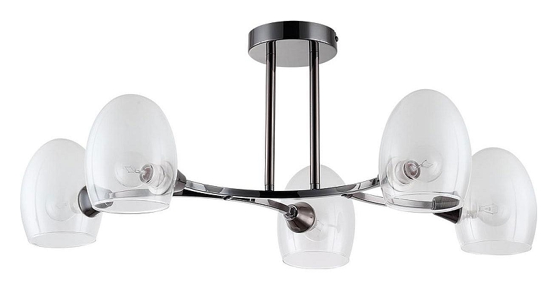 Люстра на штанге Lumion Kendall 6513/5C цвет плафона/подвески Белый, цвет арматуры Черный