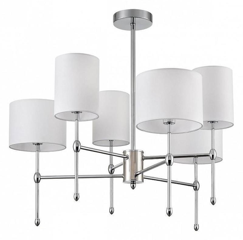 Люстра на штанге Lumion Latti 6589/6C цвет плафона/подвески Белый, цвет арматуры Хром