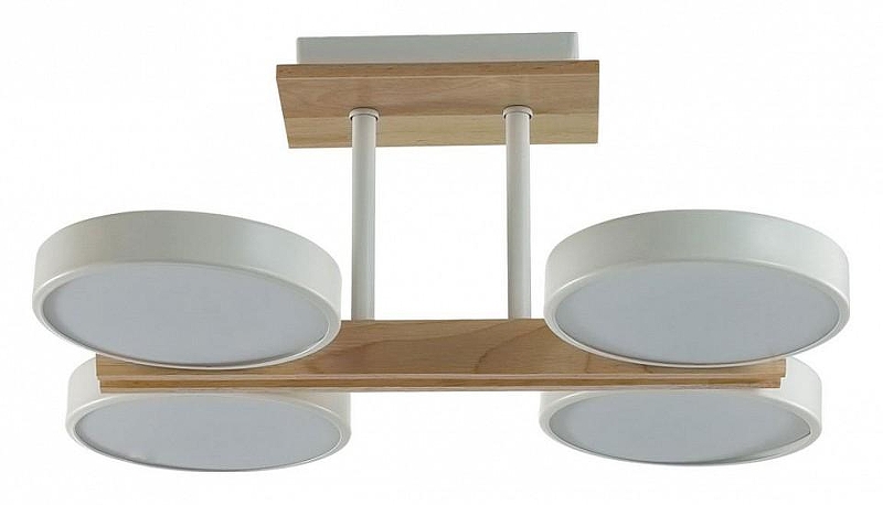 Люстра на штанге Lumion Plato 8030/72CL цвет плафона/подвески Белый, цвет арматуры Белый, Коричневый