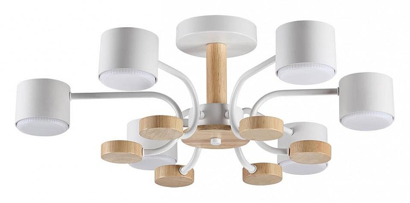 Люстра на штанге Lumion Rondo 8231/6C цвет плафона/подвески Белый, цвет арматуры Белый, Коричневый