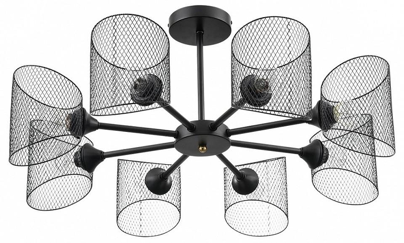 Люстра на штанге Lumion Tidina 8238/8C цвет плафона/подвески Черный, цвет арматуры Черный
