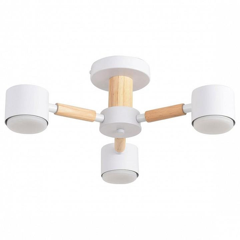 Люстра на штанге Lumion VENNA 8306/3C цвет плафона/подвески Белый, цвет арматуры Белый, Коричневый