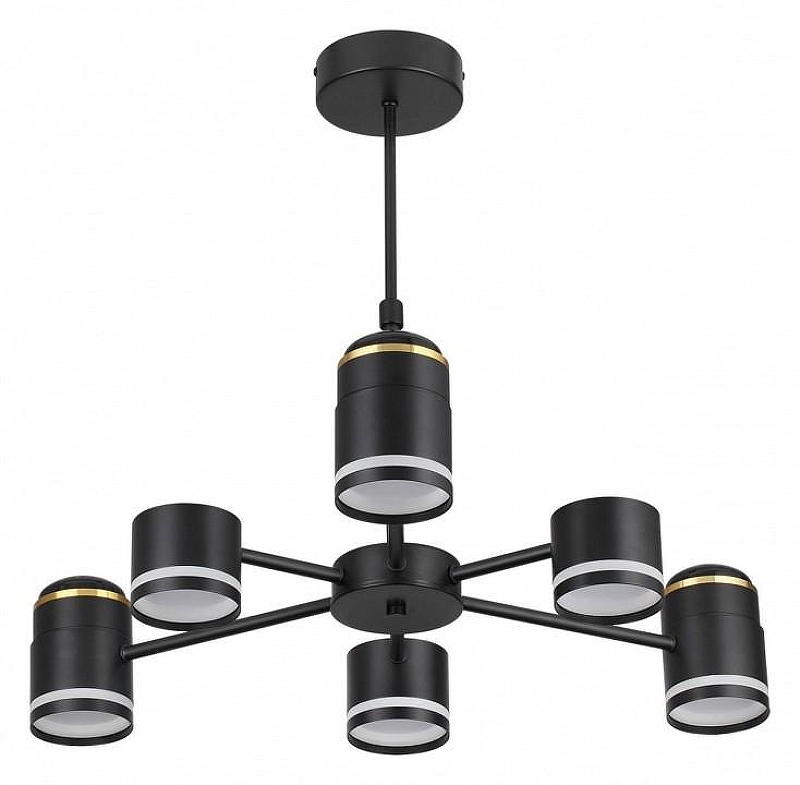 Люстра на штанге Lumion Virsava 8234/6C цвет плафона/подвески Черный, цвет арматуры Черный