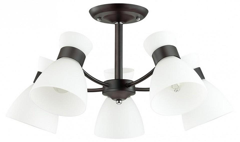 Люстра на штанге Lumion Wilma 4534/5C цвет плафона/подвески Белый, цвет арматуры Черный