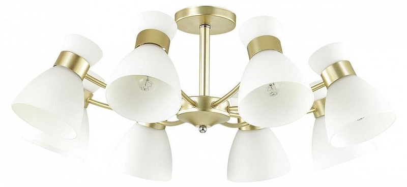 Люстра на штанге Lumion Wilma 4535/8C цвет плафона/подвески Белый, цвет арматуры Золото
