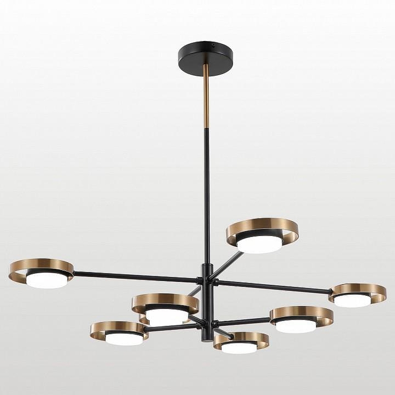 Люстра на штанге Lussole Gilbert LSP-6061 цвет плафона/подвески Белый, Бронза, цвет арматуры Бронза, Черный