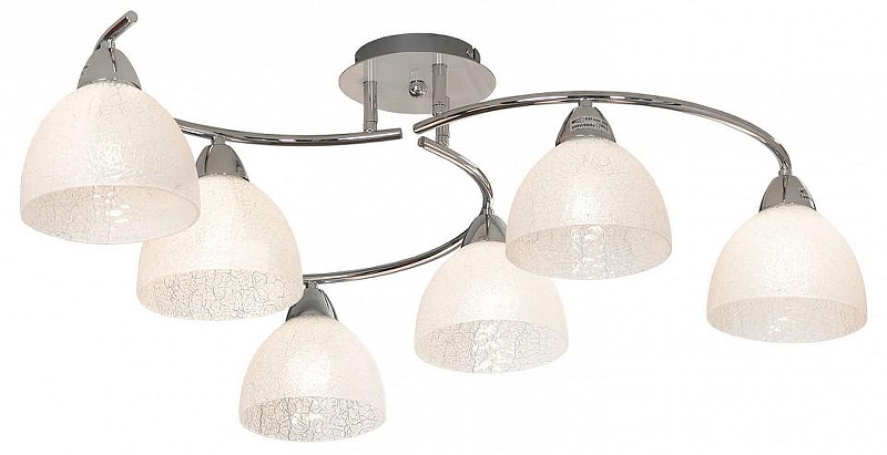 Люстра на штанге Lussole Zungoli GRLSF-1603-06 цвет плафона/подвески Белый, цвет арматуры Хром