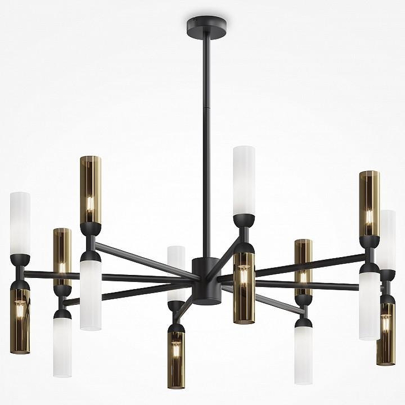 Люстра на штанге Maytoni Memory MOD177PL-16G цвет плафона/подвески Белый, Черный, цвет арматуры Черный
