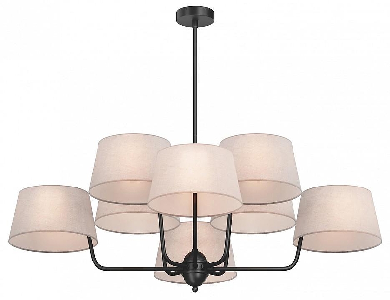 Люстра на штанге Maytoni Modesto MOD360PL-08B цвет плафона/подвески Бежевый, цвет арматуры Черный