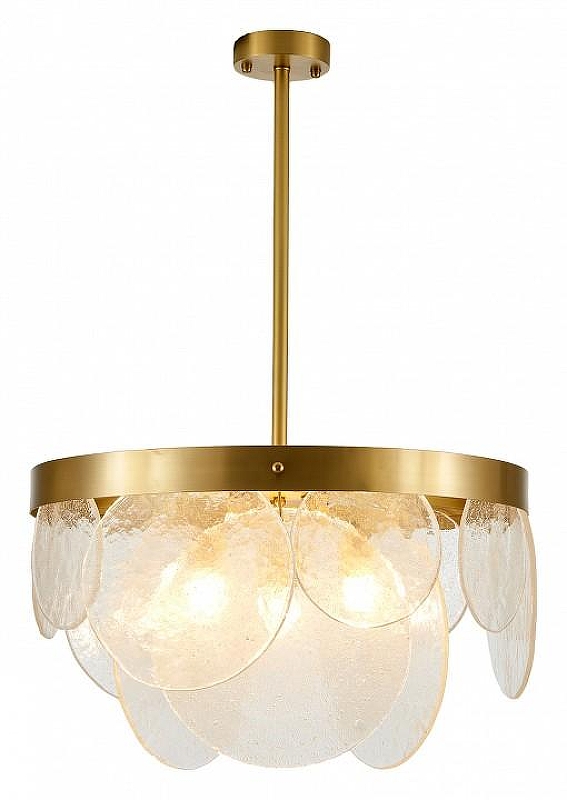 Люстра на штанге Moderli Alba V11076-3P цвет плафона/подвески Прозрачный, цвет арматуры Латунь