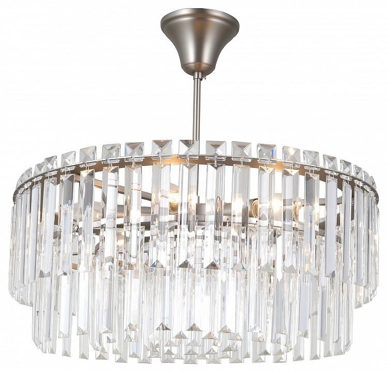 Люстра на штанге Moderli Crystal V10737-6P цвет плафона/подвески Прозрачный, цвет арматуры Хром