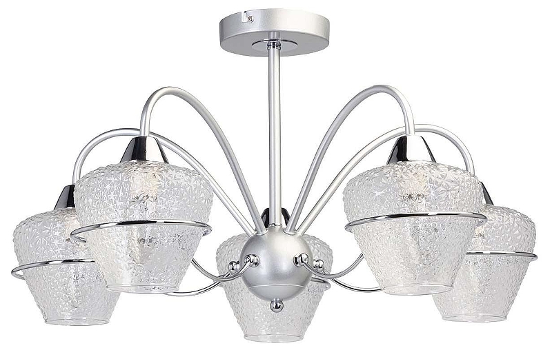 Люстра на штанге MW-Light Блеск 18 315015305 цвет плафона/подвески Прозрачный, цвет арматуры Серебро