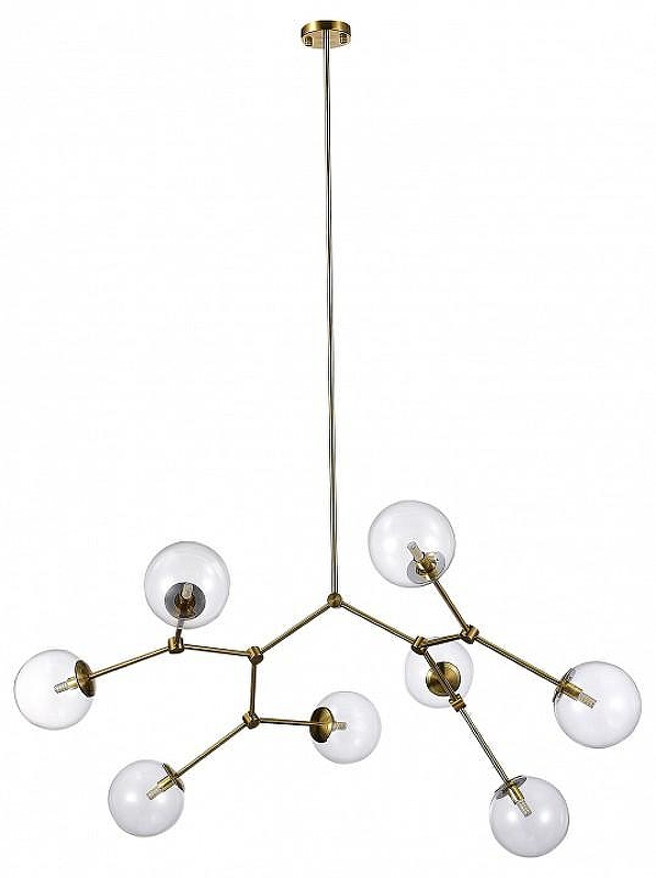 Люстра на штанге ST-Luce Ch1et1 SL1506.203.08 цвет плафона/подвески Прозрачный, цвет арматуры Золото